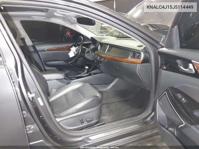 2018 Kia Cadenza Premium VIN: KNALC4J15J5114449 Lot: 42423539
