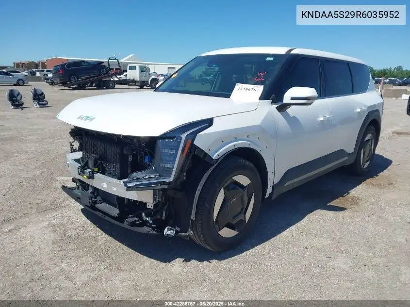 2024 Kia Ev9 Light Short Range VIN: KNDAA5S29R6035952 Lot: 42286767