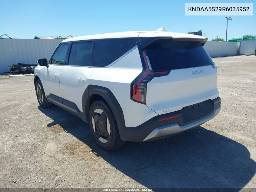2024 Kia Ev9 Light Short Range VIN: KNDAA5S29R6035952 Lot: 42286767