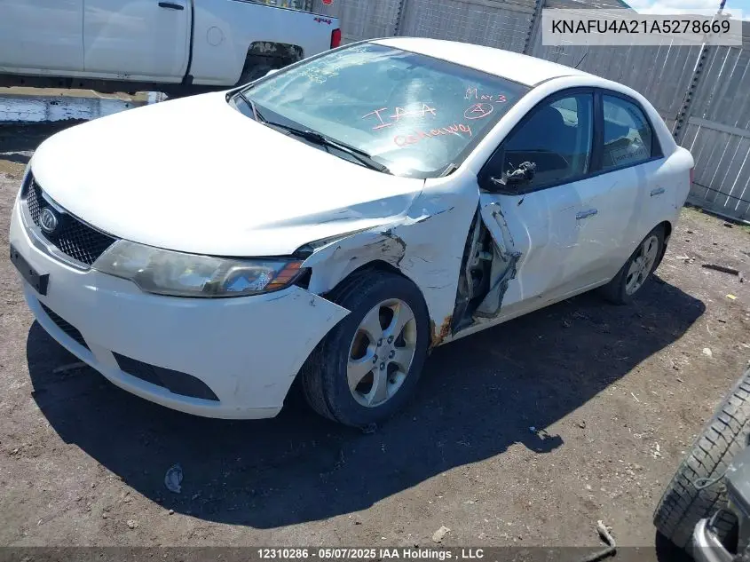 2010 Kia Forte 2.0L Ex VIN: KNAFU4A21A5278669 Lot: 12310286