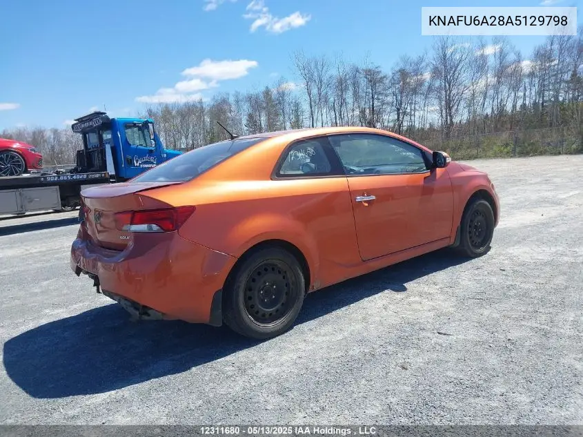 2010 Kia Forte Ex VIN: KNAFU6A28A5129798 Lot: 12311680