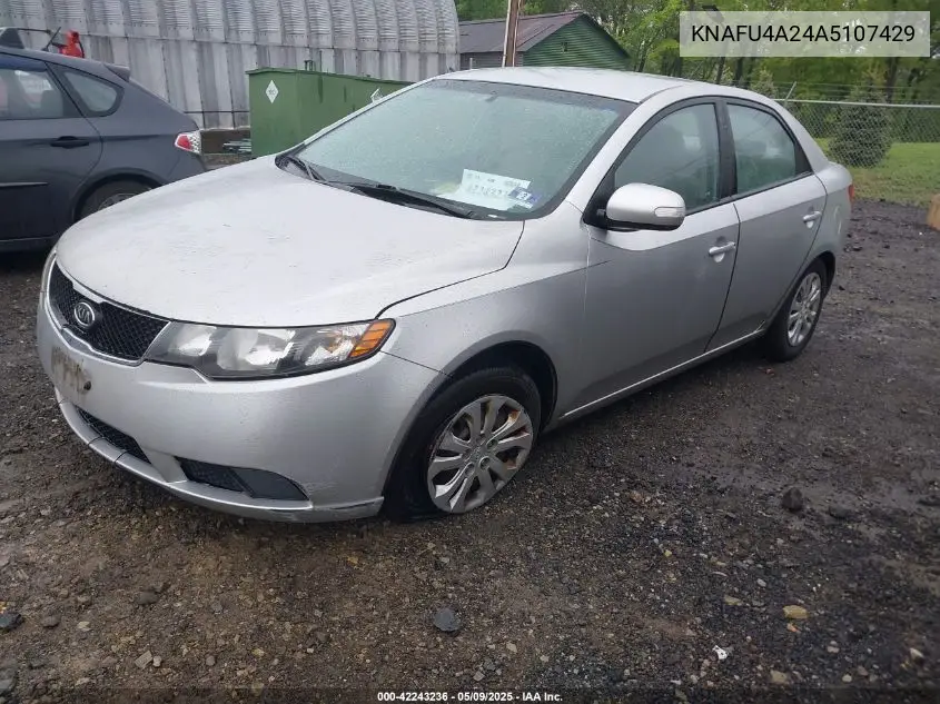 2010 Kia Forte Ex VIN: KNAFU4A24A5107429 Lot: 42243236