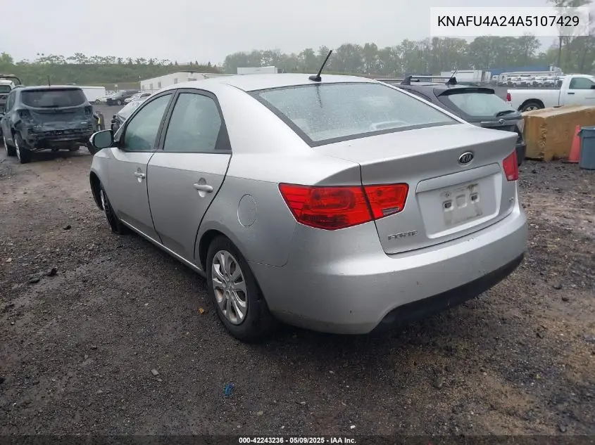 2010 Kia Forte Ex VIN: KNAFU4A24A5107429 Lot: 42243236