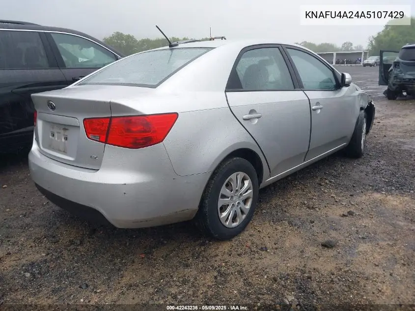 2010 Kia Forte Ex VIN: KNAFU4A24A5107429 Lot: 42243236