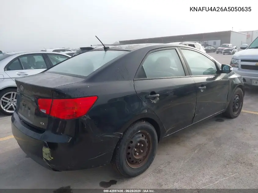 2010 Kia Forte Ex VIN: KNAFU4A26A5050635 Lot: 42597436