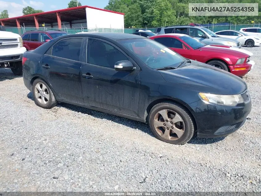 2010 Kia Forte Ex VIN: KNAFU4A27A5254358 Lot: 42606899