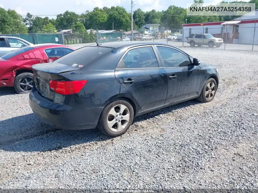 2010 Kia Forte Ex VIN: KNAFU4A27A5254358 Lot: 42606899