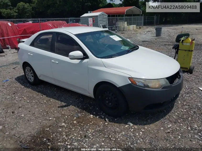 2010 Kia Forte Ex VIN: KNAFU4A22A5809488 Lot: 42610880