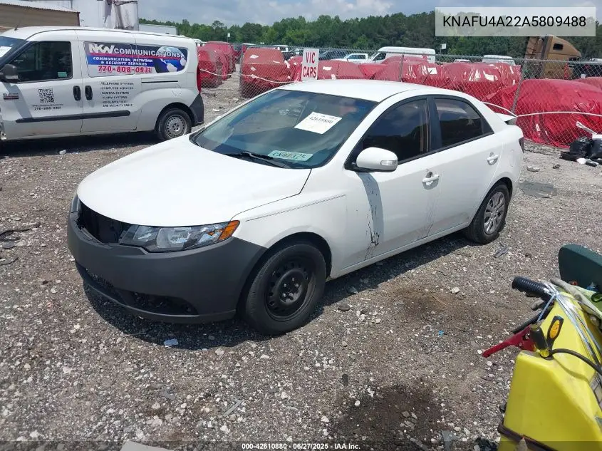 2010 Kia Forte Ex VIN: KNAFU4A22A5809488 Lot: 42610880