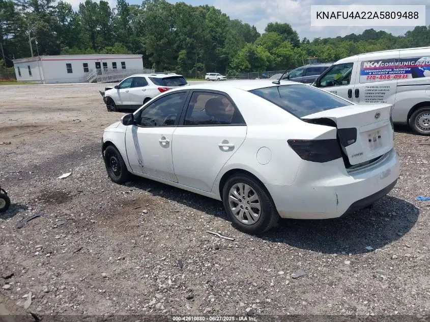 2010 Kia Forte Ex VIN: KNAFU4A22A5809488 Lot: 42610880