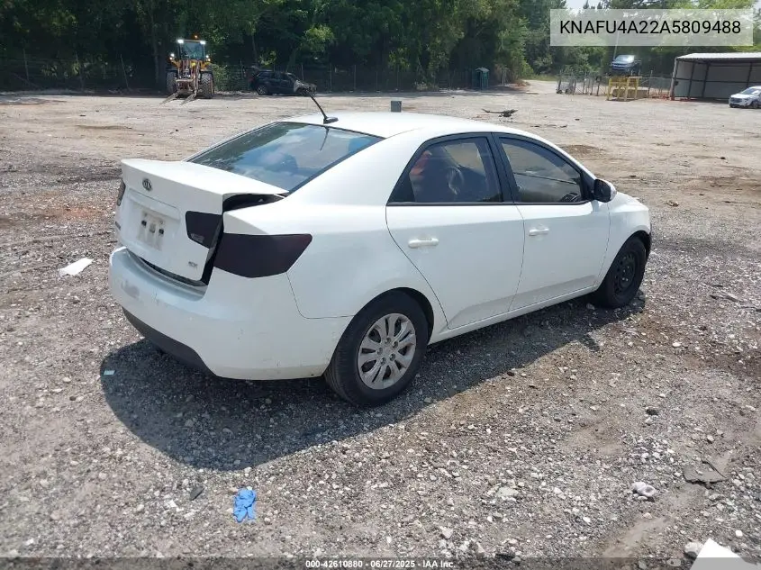 2010 Kia Forte Ex VIN: KNAFU4A22A5809488 Lot: 42610880