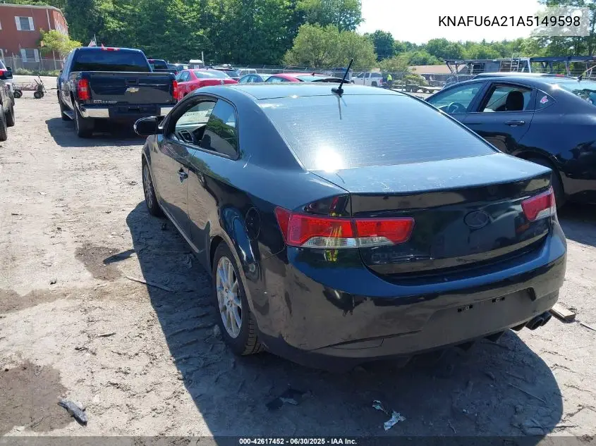 2010 Kia Forte Koup Ex VIN: KNAFU6A21A5149598 Lot: 42617452