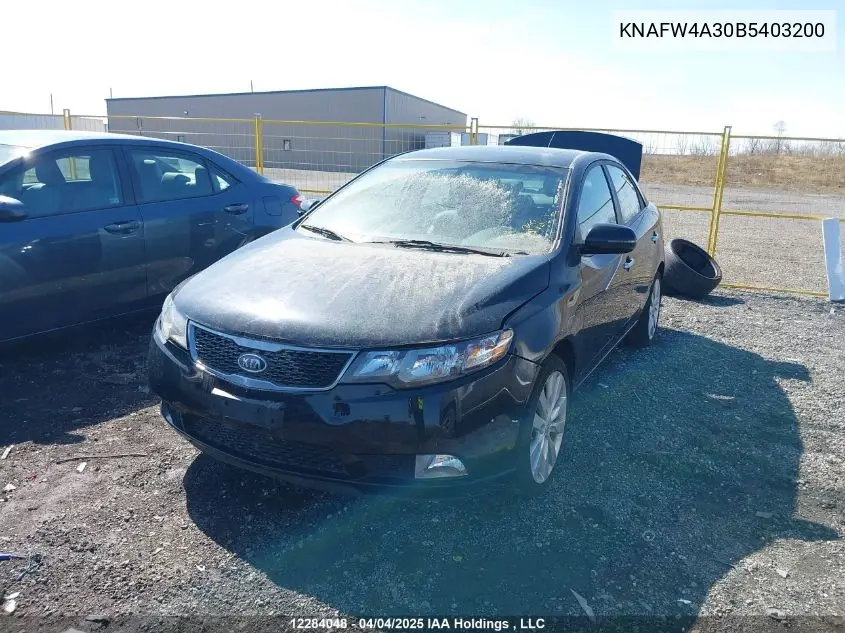 2011 Kia Forte VIN: KNAFW4A30B5403200 Lot: 12284048
