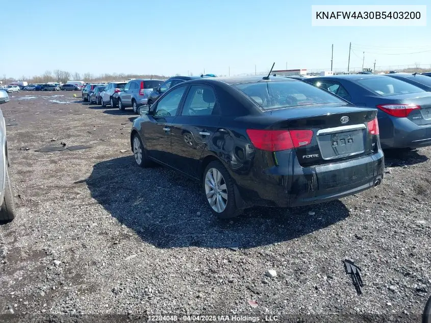 2011 Kia Forte VIN: KNAFW4A30B5403200 Lot: 12284048