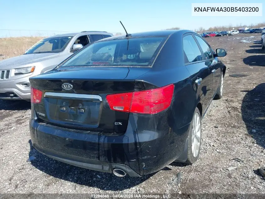 2011 Kia Forte VIN: KNAFW4A30B5403200 Lot: 12284048