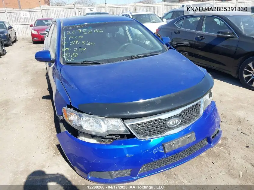 2011 Kia Forte Ex VIN: KNAFU4A28B5391830 Lot: 12298266