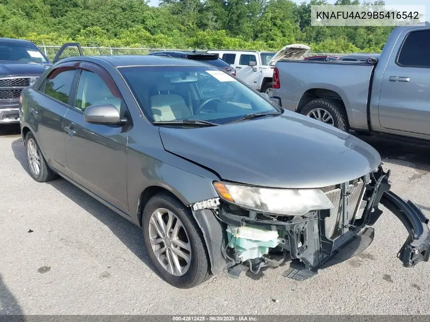 2011 Kia Forte Ex VIN: KNAFU4A29B5416542 Lot: 42612428