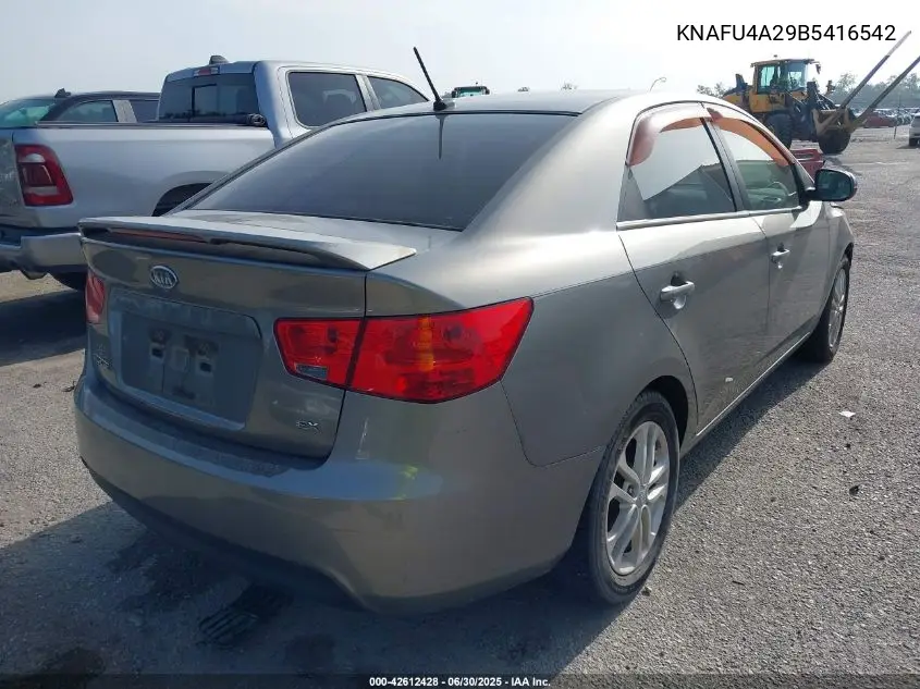 2011 Kia Forte Ex VIN: KNAFU4A29B5416542 Lot: 42612428