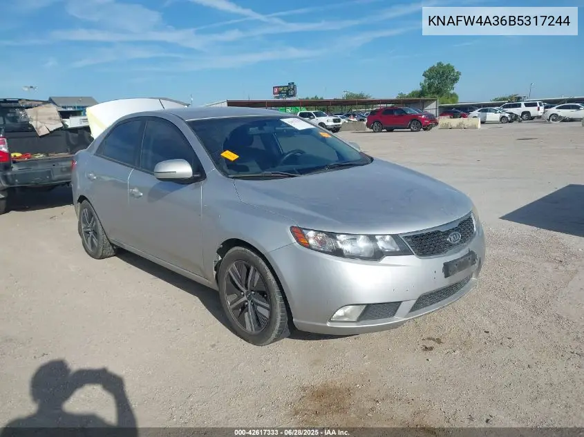 2011 Kia Forte Sx VIN: KNAFW4A36B5317244 Lot: 42617333