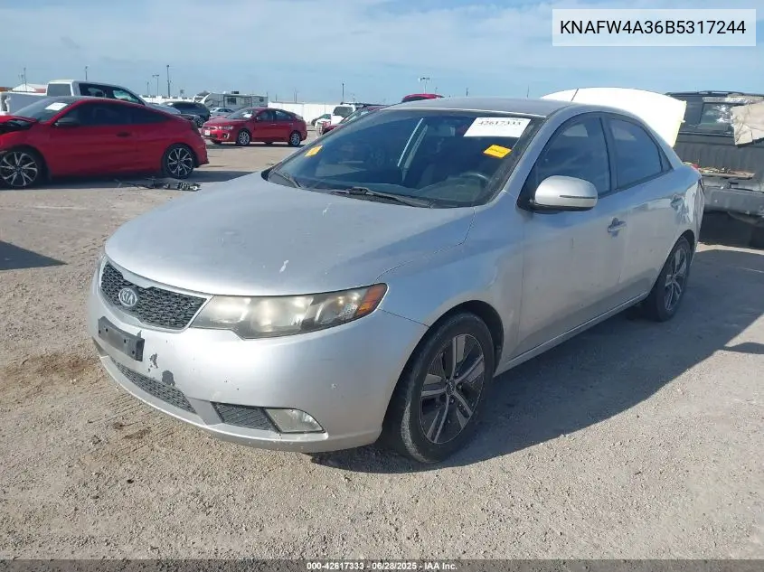 2011 Kia Forte Sx VIN: KNAFW4A36B5317244 Lot: 42617333