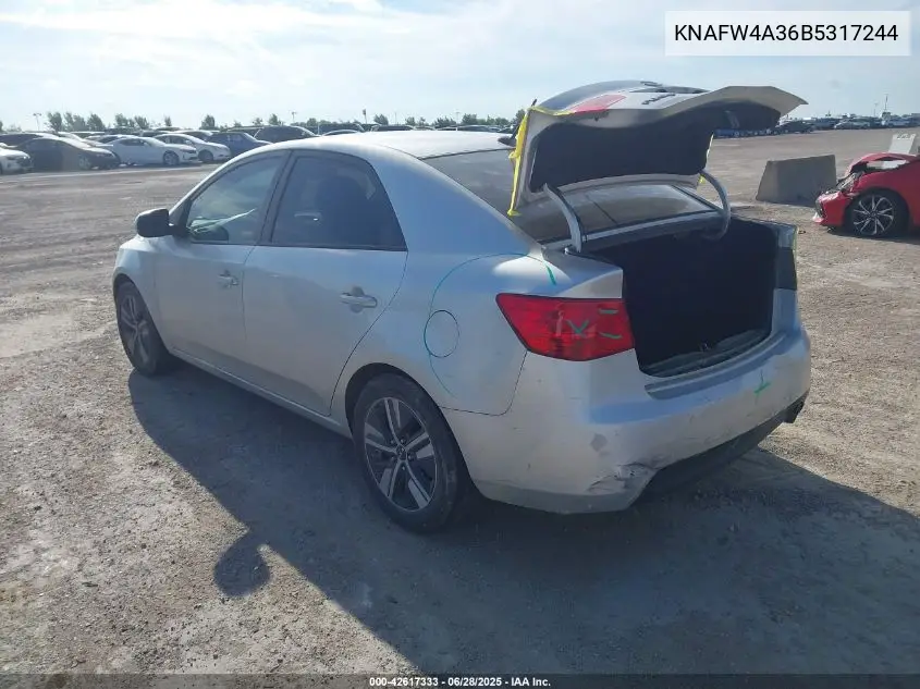 2011 Kia Forte Sx VIN: KNAFW4A36B5317244 Lot: 42617333