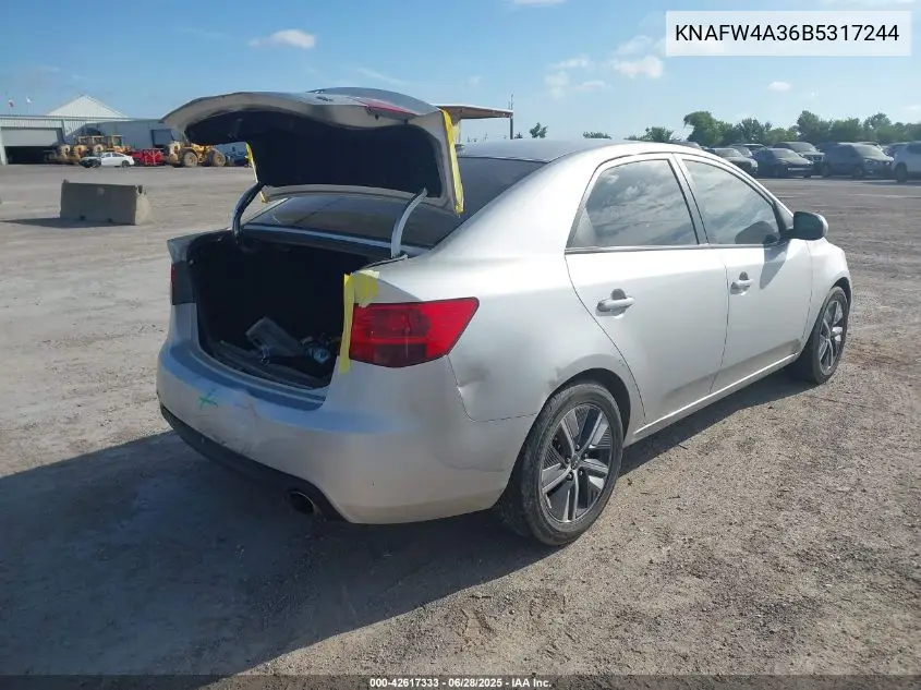 2011 Kia Forte Sx VIN: KNAFW4A36B5317244 Lot: 42617333