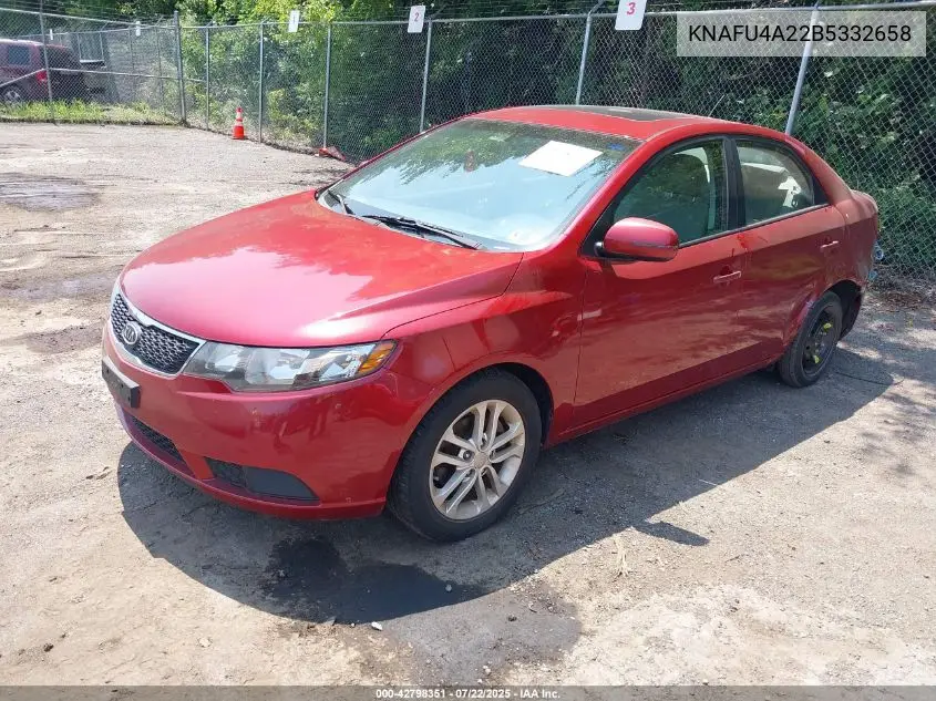 2011 Kia Forte Ex VIN: KNAFU4A22B5332658 Lot: 42798351
