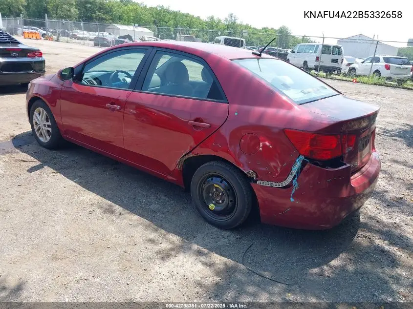2011 Kia Forte Ex VIN: KNAFU4A22B5332658 Lot: 42798351