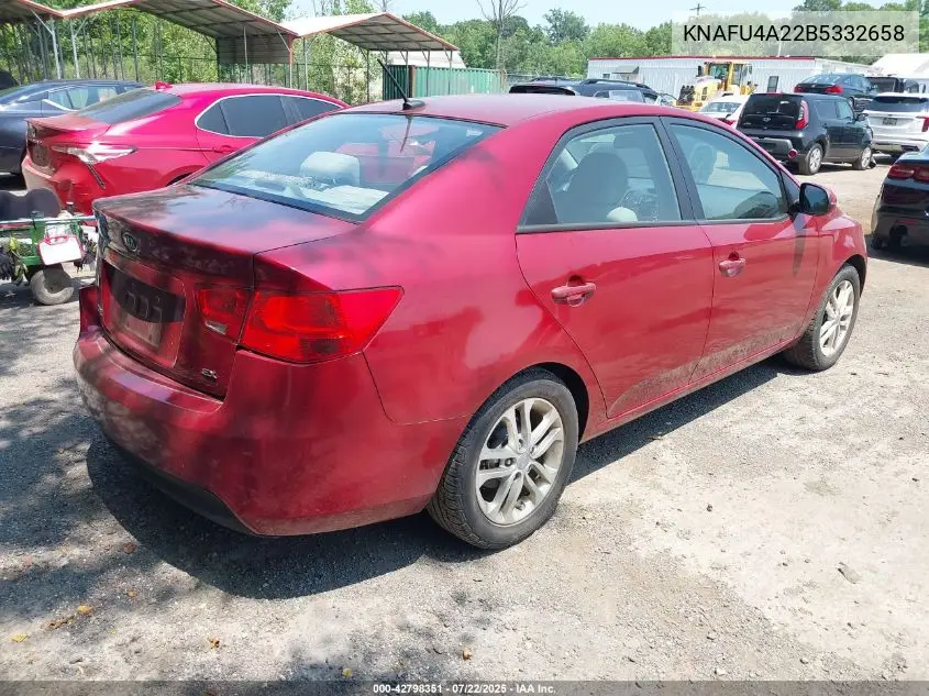 2011 Kia Forte Ex VIN: KNAFU4A22B5332658 Lot: 42798351