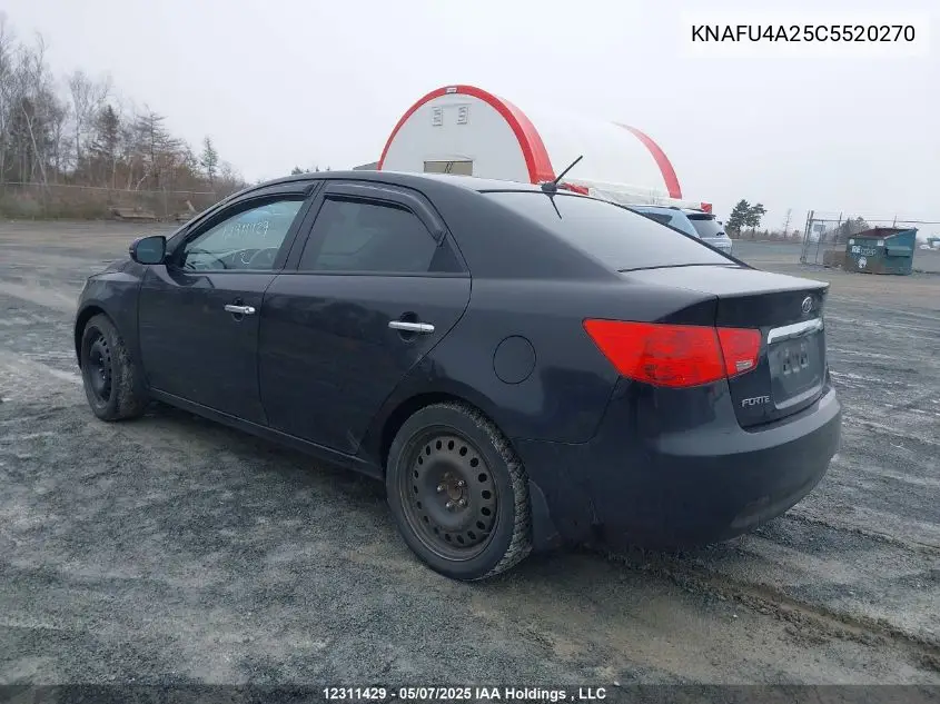 2012 Kia Forte 2.0L Ex VIN: KNAFU4A25C5520270 Lot: 12311429