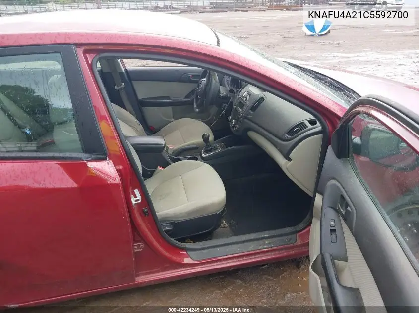 2012 Kia Forte Ex VIN: KNAFU4A21C5592700 Lot: 42234249
