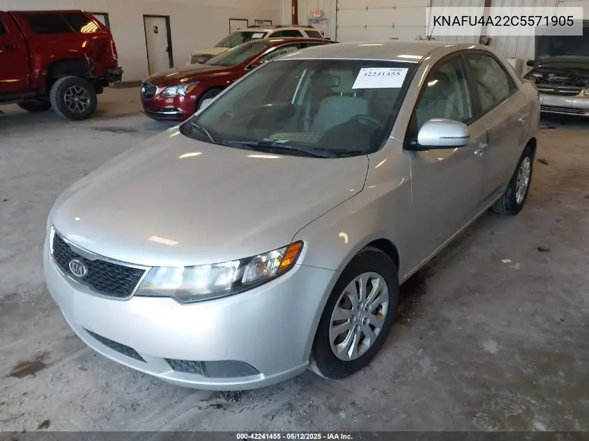 2012 Kia Forte Ex VIN: KNAFU4A22C5571905 Lot: 42241455