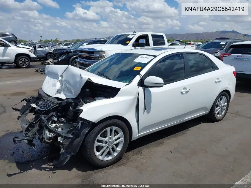 2012 Kia Forte Ex VIN: KNAFU4A29C5642419 Lot: 42809003
