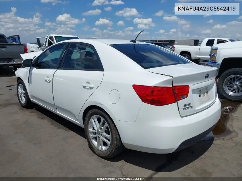 2012 Kia Forte Ex VIN: KNAFU4A29C5642419 Lot: 42809003