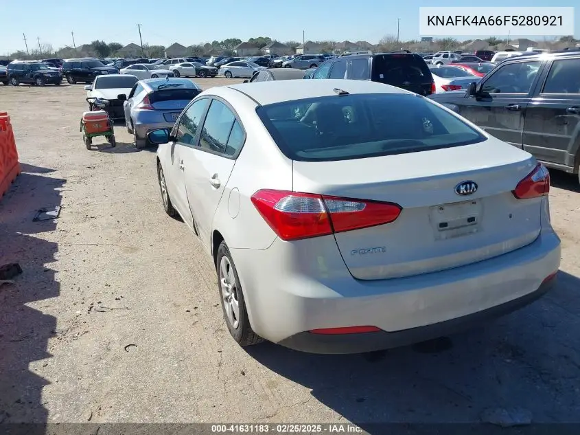 2015 Kia Forte Lx VIN: KNAFK4A66F5280921 Lot: 41631183