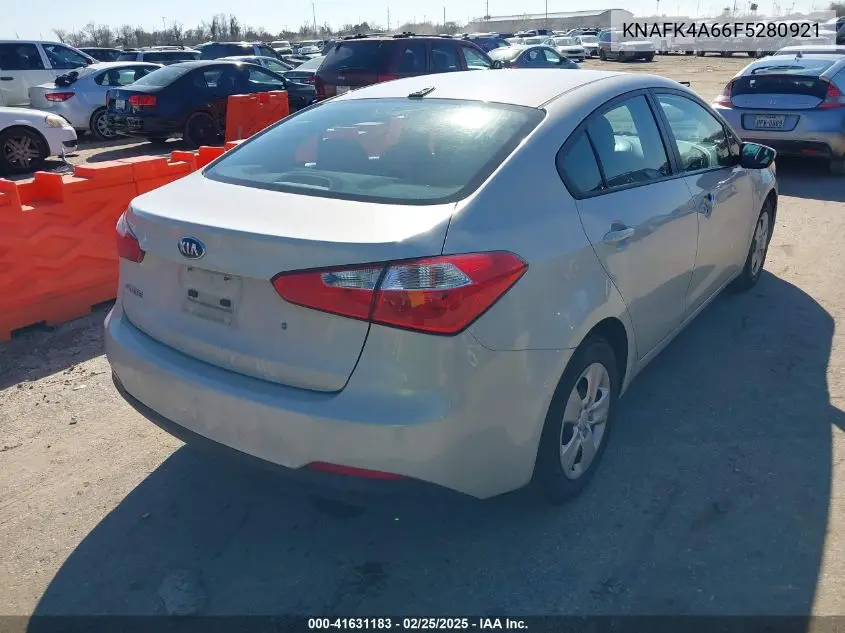 2015 Kia Forte Lx VIN: KNAFK4A66F5280921 Lot: 41631183