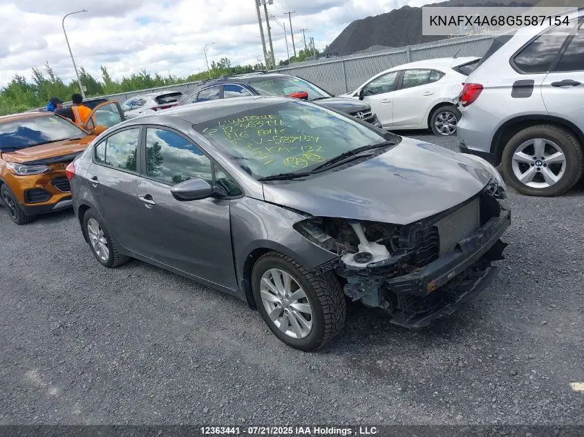 2016 Kia Forte 1.8L Lx/1.8L Lx+ VIN: KNAFX4A68G5587154 Lot: 12363441
