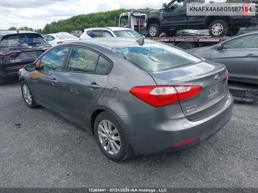 2016 Kia Forte 1.8L Lx/1.8L Lx+ VIN: KNAFX4A68G5587154 Lot: 12363441
