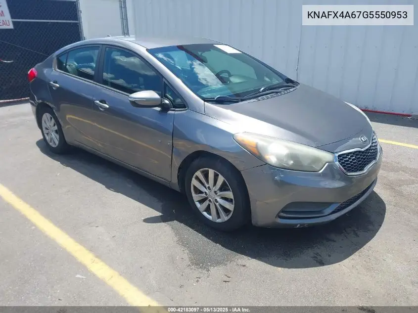 2016 Kia Forte Lx VIN: KNAFX4A67G5550953 Lot: 42183097