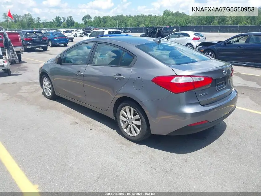 2016 Kia Forte Lx VIN: KNAFX4A67G5550953 Lot: 42183097