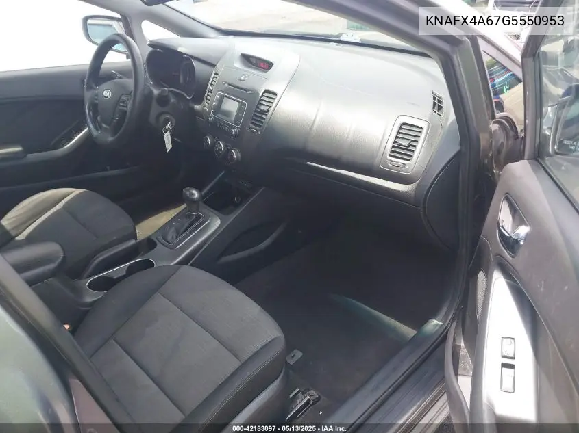 2016 Kia Forte Lx VIN: KNAFX4A67G5550953 Lot: 42183097