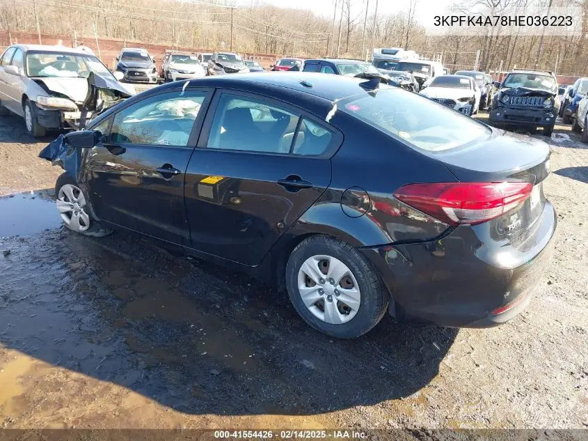 2017 Kia Forte Lx VIN: 3KPFK4A78HE036223 Lot: 41554426