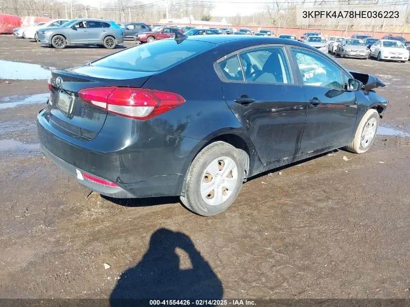 2017 Kia Forte Lx VIN: 3KPFK4A78HE036223 Lot: 41554426