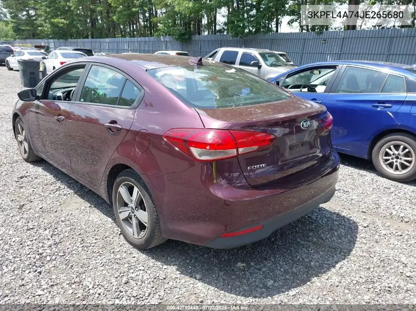 2018 Kia Forte Lx VIN: 3KPFL4A74JE265680 Lot: 42792448