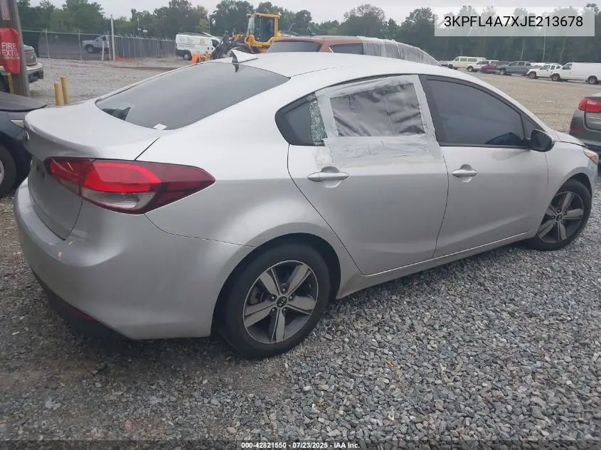 2018 Kia Forte Lx VIN: 3KPFL4A7XJE213678 Lot: 42821550