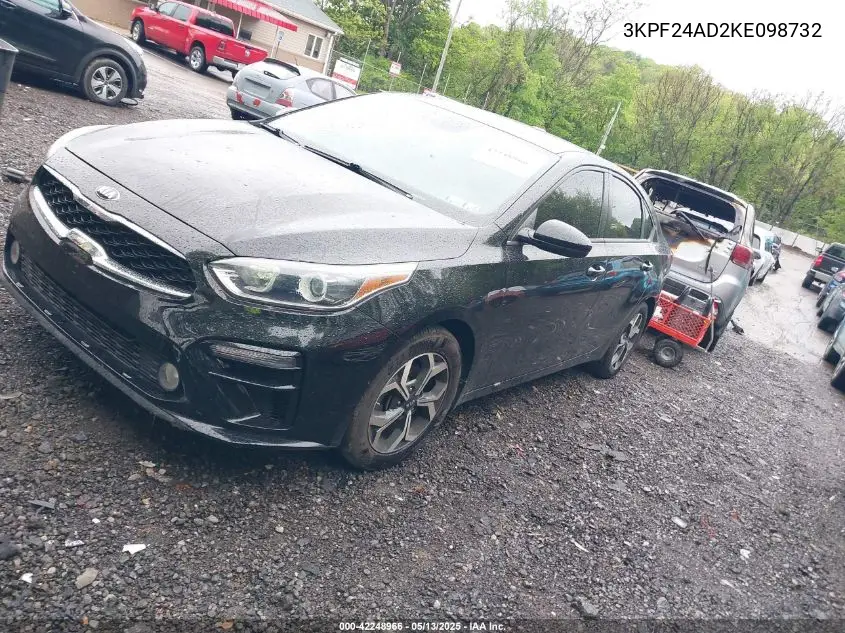 3kpf24ad2ke098732 3KPF24AD2KE098732 2019 Kia Forte Lxs