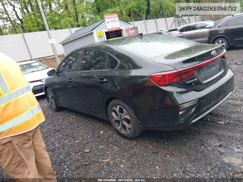 3kpf24ad2ke098732 3KPF24AD2KE098732 2019 Kia Forte Lxs