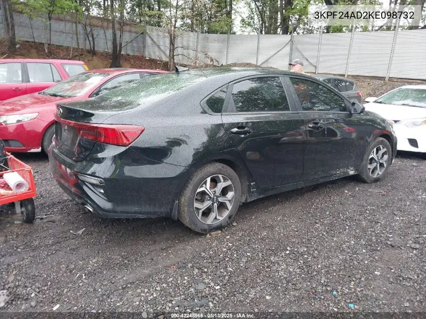 3kpf24ad2ke098732 3KPF24AD2KE098732 2019 Kia Forte Lxs