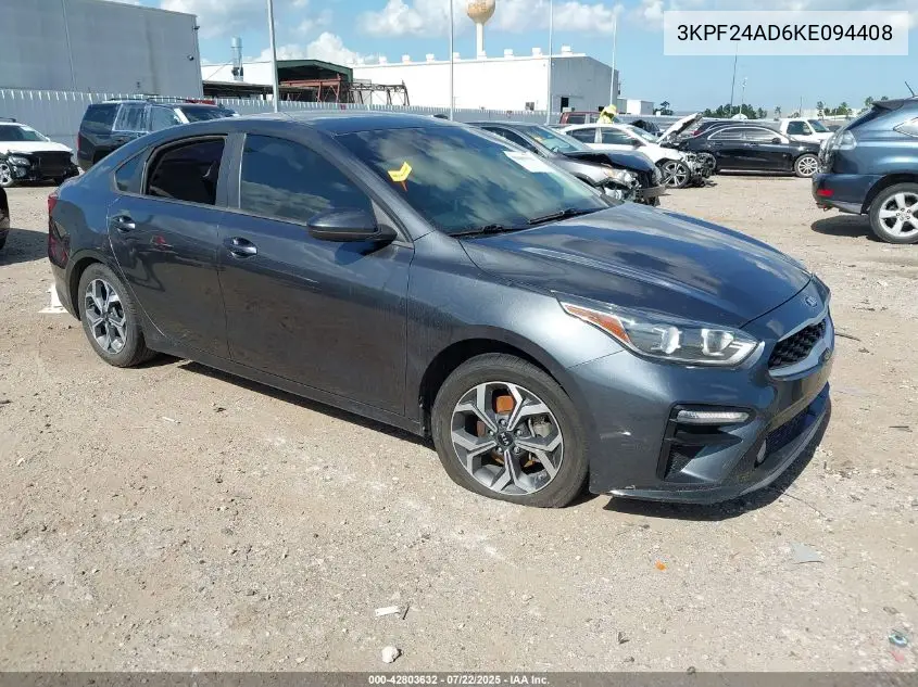2019 Kia Forte Lxs VIN: 3KPF24AD6KE094408 Lot: 42803632