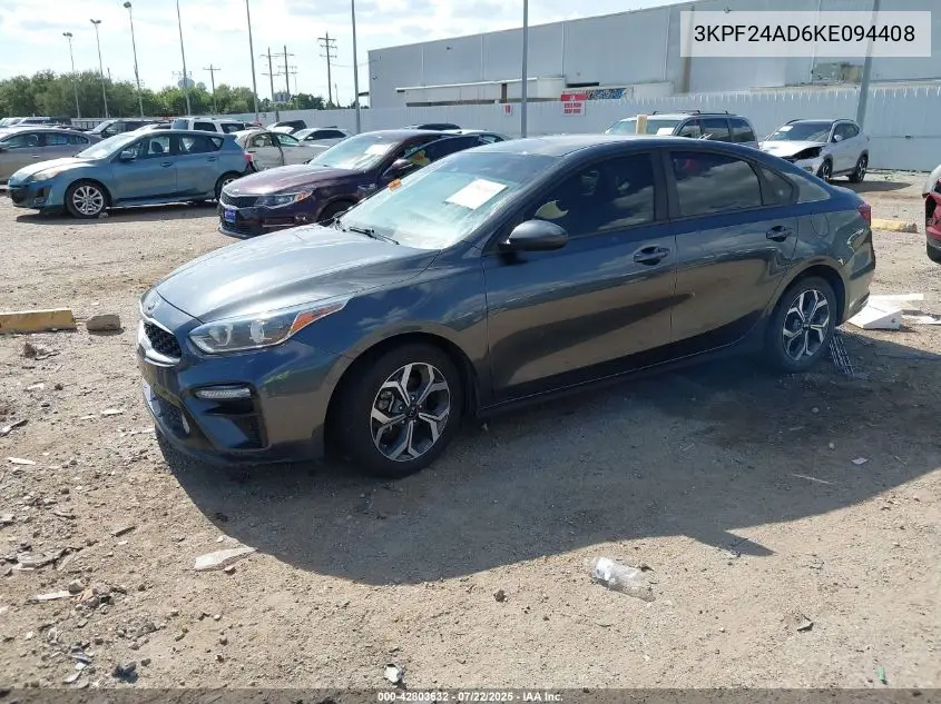 2019 Kia Forte Lxs VIN: 3KPF24AD6KE094408 Lot: 42803632